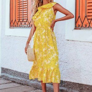 CUPSHE Stevie One Shoulder Ruffle Dress